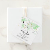 「冒険を始めよう！」 旅行マップ赤ちゃんシャワー フェイバータグ (インサイチュ)