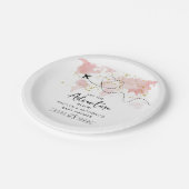 「冒険を始めよう!」 旅行マップ赤ちゃんシャワー ペーパープレート (アングル)