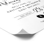 「冒険を始めよう!」 旅行マップ赤ちゃんシャワー ポスター (角)