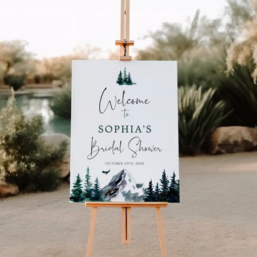 冒険を始めるブライダルシャワーウェルカムサイン ポスター