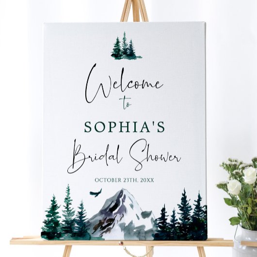 冒険を始めるブライダルシャワーウェルカムサイン ポスター