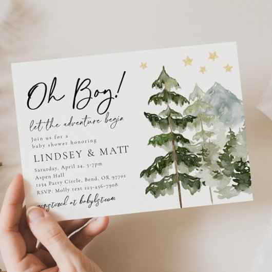 冒険を始めるベビーシャワー招待状 招待状