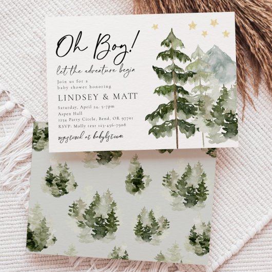 冒険を始めるベビーシャワー招待状 招待状