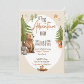 冒険を始めるベビースシャワー招待状 招待状 (スタンド正面)