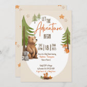 冒険を始めるベビースシャワー招待状 招待状 (正面/裏面)