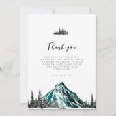 冒険を始める山の松の赤ちゃんシャワー サンキューカード (正面)