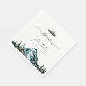 冒険を始める山の松の赤ちゃんシャワー スタンダードランチョンナプキン (角)