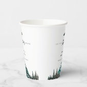 冒険を始める山の松の赤ちゃんシャワー 紙コップ (左)