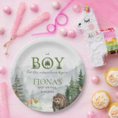 冒険を始める山の男の子の赤ちゃんシャワー ペーパープレート (パーティー)