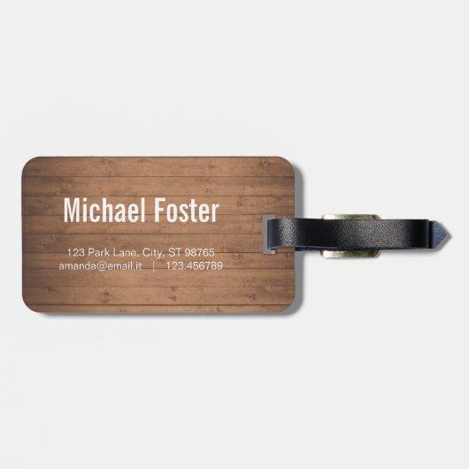 冒険を始める木材の世界マップ荷物タグ ラゲッジタグ (裏面横)