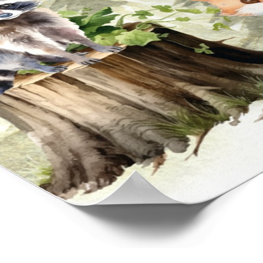 冒険を始める男の子のシャワーを歓迎 ポスター (角)