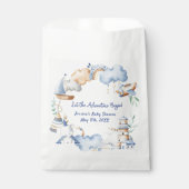 冒険を始める男の子ベビーおもちゃ赤ちゃんシャワー フェイバーバッグ (正面)