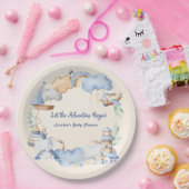 冒険を始める男の子ベビーおもちゃ赤ちゃんシャワー ペーパープレート (パーティー)