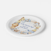 冒険を始める男の子ベビーおもちゃ赤ちゃんシャワー ペーパープレート (アングル)