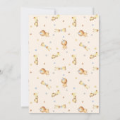 冒険を始める男の子ベビーおもちゃ赤ちゃんシャワー 招待状 (裏面)