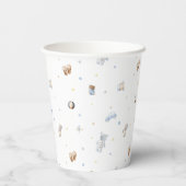 冒険を始める男の子ベビーおもちゃ赤ちゃんシャワー 紙コップ (裏面)