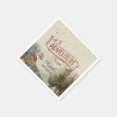 冒険を始める色鉛筆の赤ちゃんシャワー スタンダードカクテルナプキン (角)