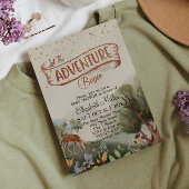 冒険を始める色鉛筆の赤ちゃんシャワー 招待状