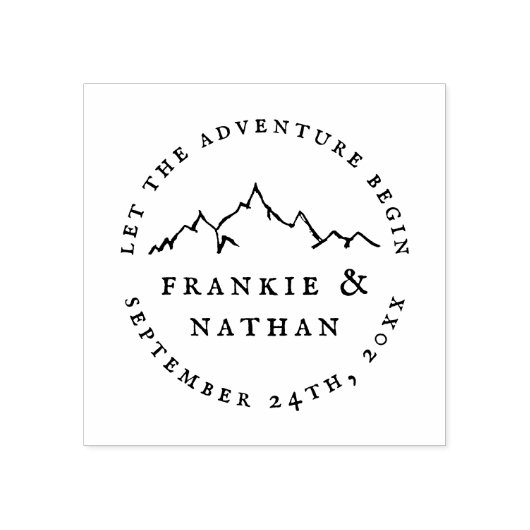 冒険を始める |日付素朴の保存 ラバースタンプ (インプリント)