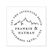 冒険を始める |結婚式の日付の保存 セルフインキングスタンプ (デザイン)