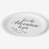 冒険を始めカスタムよパーソナライズされたう ペーパープレート (アングル)