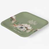 冒険を山のセージ赤ちゃんシャワーを始める ペーパープレート (傾斜あり)