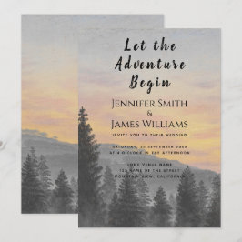 冒険を山の森の結婚始め 招待状