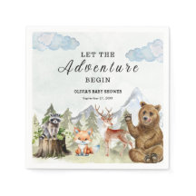 冒険を山の男の子の赤ちゃんのシャワーを始める