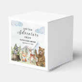 冒険を山の男の子の赤ちゃんのシャワーを始める フェイバーボックス (裏面サイド)