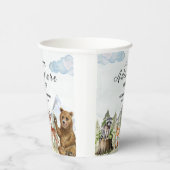 冒険を山の男の子の赤ちゃんのシャワーを始める 紙コップ (右)