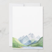 冒険を山の男の子の赤ちゃんシャワーを始める 招待状 (裏面)