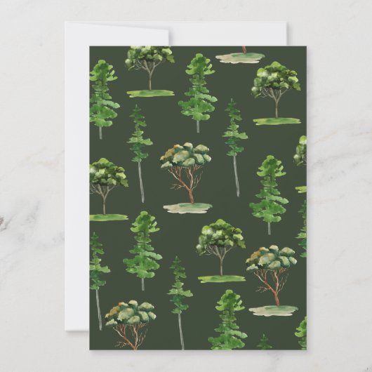 冒険を山の赤ちゃんシャワーを始める 招待状 (裏面)