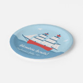 冒険を待つ船のベビー航海のシャワープレート ペーパープレート (アングル)