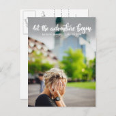 冒険を手書きで始める | 卒業 案内ポストカード (正面/裏面)