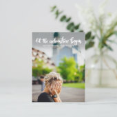 冒険を手書きで始める | 卒業 案内ポストカード (スタンド正面)