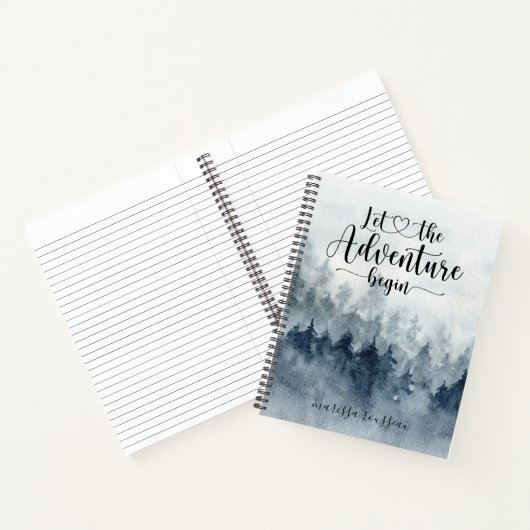 冒険を森の旅パーソナライズされたを始める ノートブック (内部)