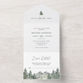 冒険を森の男の子の赤ちゃんシャワーを始める オールインワン招待状 (内側)