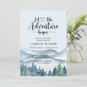 冒険を森の男の子の赤ちゃんシャワーを始める 招待状 (スタンド正面)