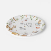 冒険を森の赤ちゃんシャワーから始める ペーパープレート (アングル)