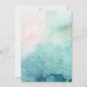 冒険を水の色のベビーシャワーを始める 招待状 (裏面)