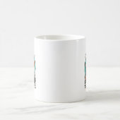 冒険を求めるグラフィック アウトドアを探索しキャ コーヒーマグカップ (中央)