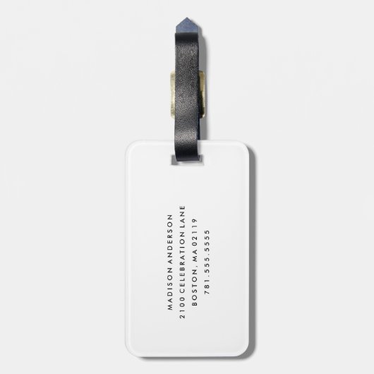 冒険を白で撮る |荷物タグ ラゲッジタグ (裏面縦)