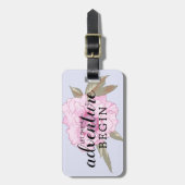 冒険を花の紫から始めよう ラゲッジタグ (正面縦)