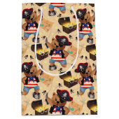 冒険を解き放つ：海賊熊 ミディアムペーパーバッグ (正面)