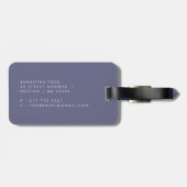 冒険を開始する矢印ハート紫 ラゲッジタグ (裏面横)