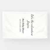 冒険を開始ベビースシャワーに名前を追加dat 横断幕 (横)