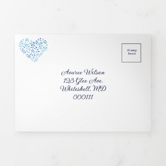 冒険を青いフローラ 三つ折り招待状 (カバー)