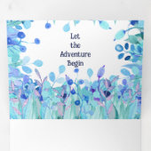 冒険を青いフローラ 三つ折り招待状 (内部最初)