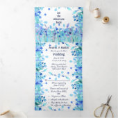 冒険を青いフローラ 三つ折り招待状 (内部)