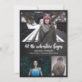 冒険を黒板に始める|卒業 招待状